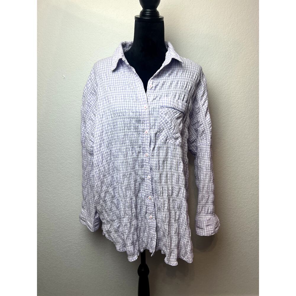 Free People Cloud Ten Lilac Combo Sleep Shirt Size Small